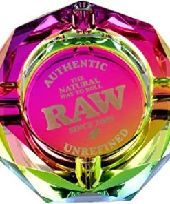 RAW GLASS ASHTRAY - RAINBOW
