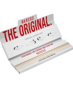 028 Narcos White Edition King Size Slim Rolling Papers + Tips