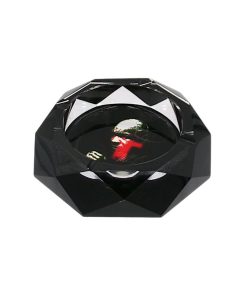 Tyson 2.0 Boxing Mike Diamond Cut Glass Ashtray Black