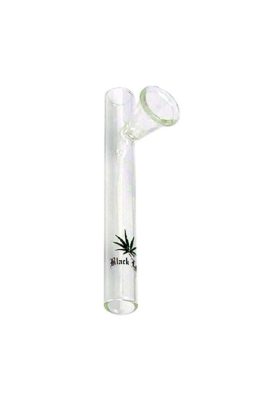 Black Leaf Glass Shotgun Smoking Pipe