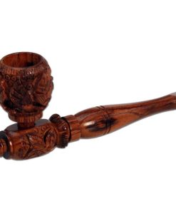 Alternative view of Rosewood Pipe carved