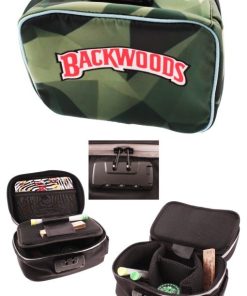 Smell Proof Lockable Carry Pouch - WOODS CAMO GREEN