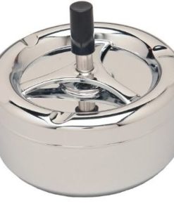 Push Down Spinning Aluminium Ash-Tray - Assorted Colours