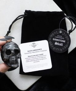 Alternative view of Black Labradorite Crystal Skull