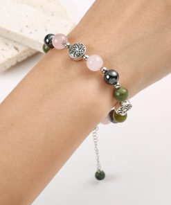 Metal Beads Shamrock Marble