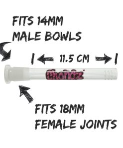 Chongz Glass Purple logo stem 19mm Stem-14mm Cone 11.5cm
