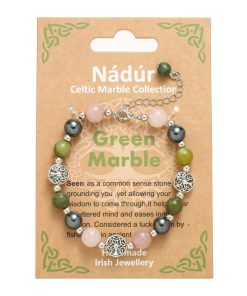Alternative view of Metal Beads Shamrock Marble