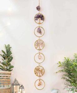 Alternative view of Chakra Gemstone Wall Hanging Suncatcher - Crystal Decor