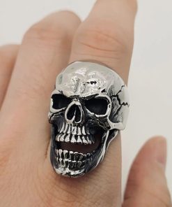 Stainless Steel Skull Rings Size 11